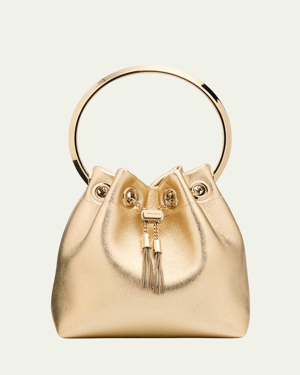 Micro Bon Bon Metallic Nappa Leather Bucket Bag